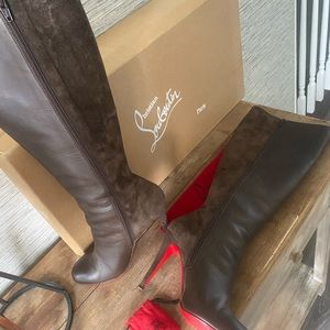 Christian Louboutin 100 CALF Coffee Boot